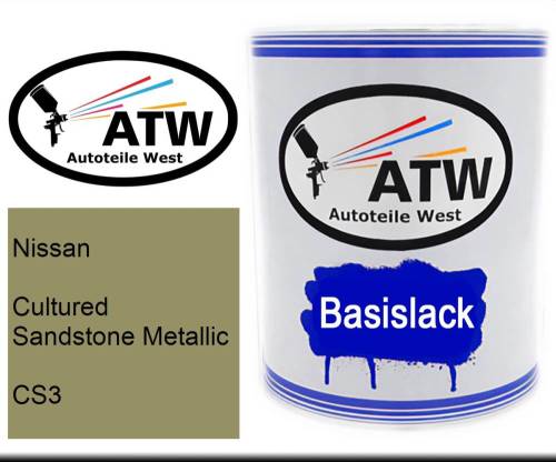 Nissan, Cultured Sandstone Metallic, CS3: 1L Lackdose, von ATW Autoteile West.